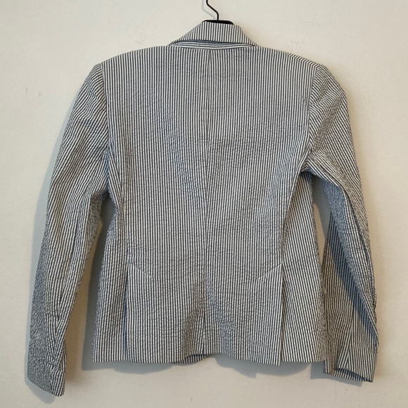 Theory Seersucker Striped Jacket - Picture 3 of 7